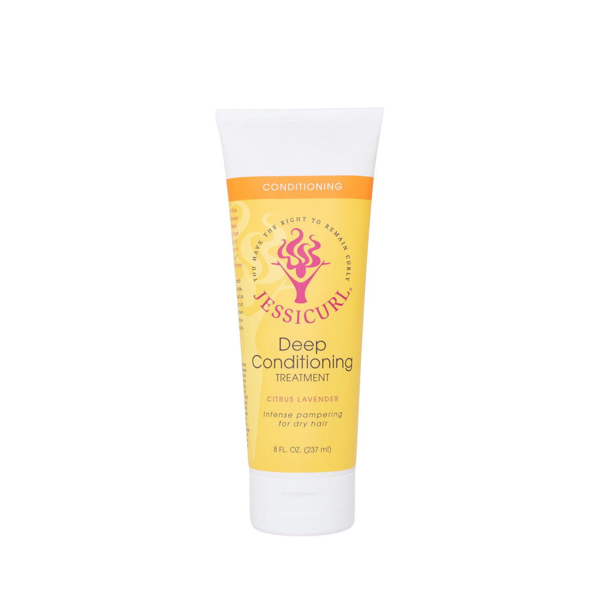 Jessicurl Soin Profond Agrumes Lavande, bouteille, hydratation intense pour les boucles.