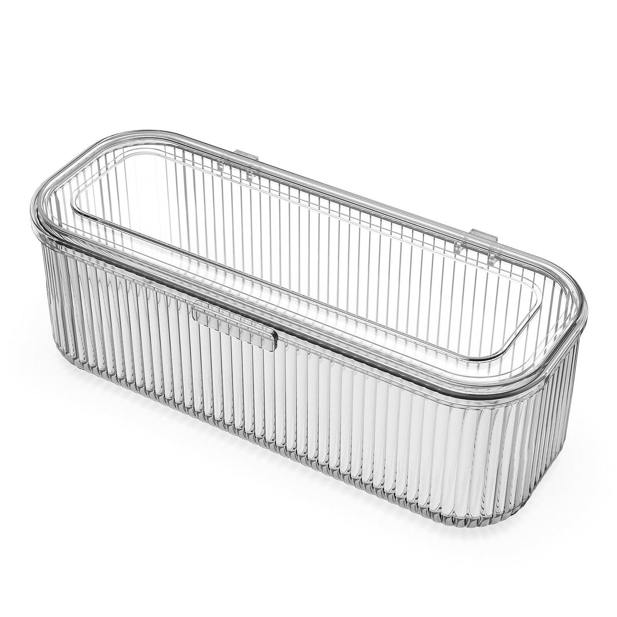 JessLab organise pinceaux maquillage dans un rangement transparent avec couvercle, pratique et rapide.