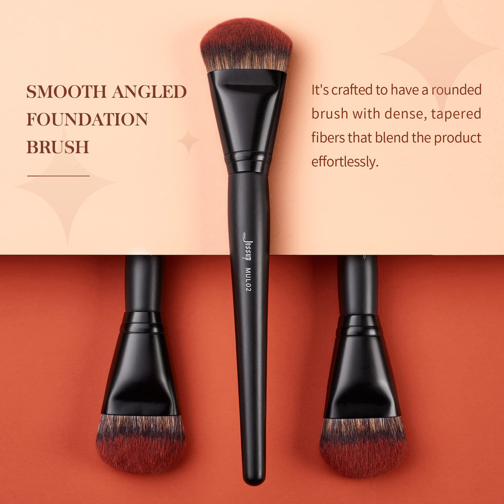 Jessup brosse bord arrondi poils denses: lissage précis sans traces.