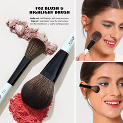 Pinceau correcteur Jessup bleu pour application ciblee et couvrance naturelle