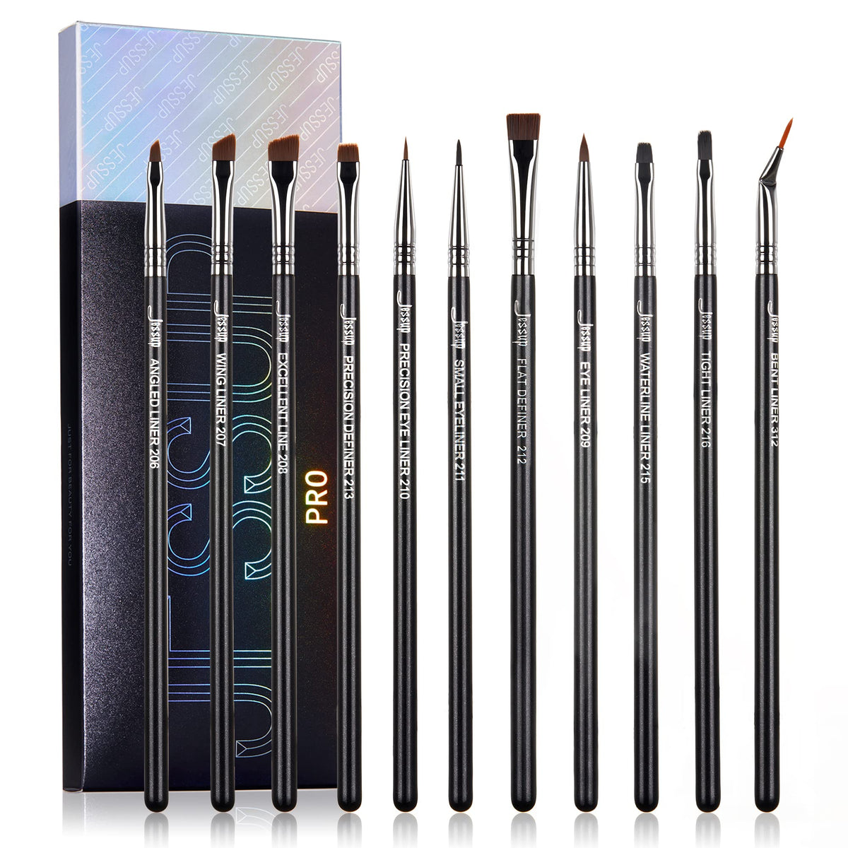 Ensemble Jessup Eyeliner Brush : précision professionnelle pour tous les regards.