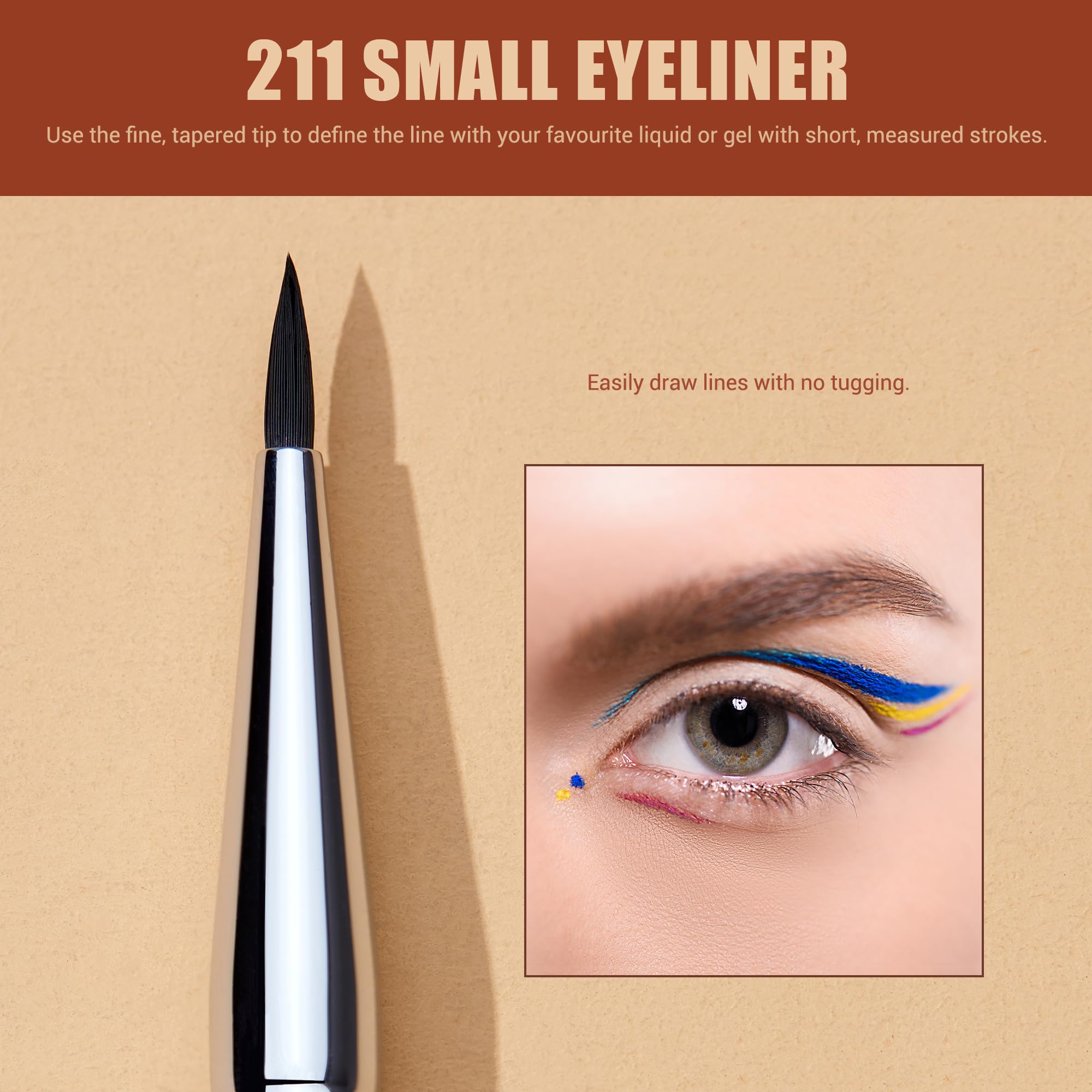 Jessup pinceau eyeliner définiisseur pour un contour net.