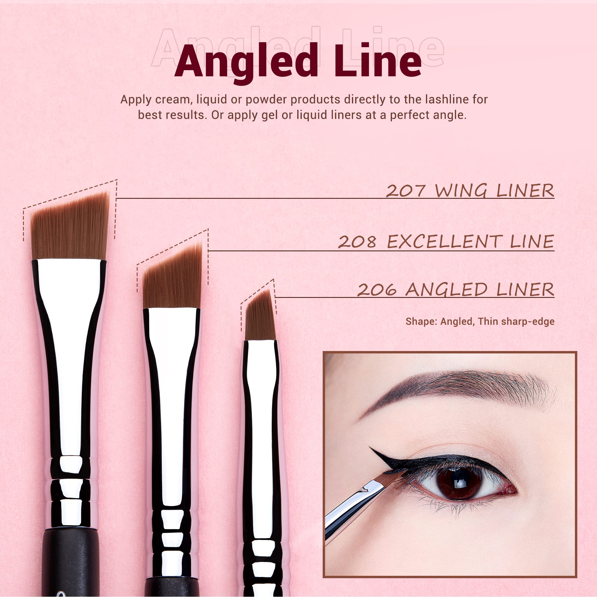 Pinceau ligne anglee Jessup : angle parfait pour des traits graphiques.