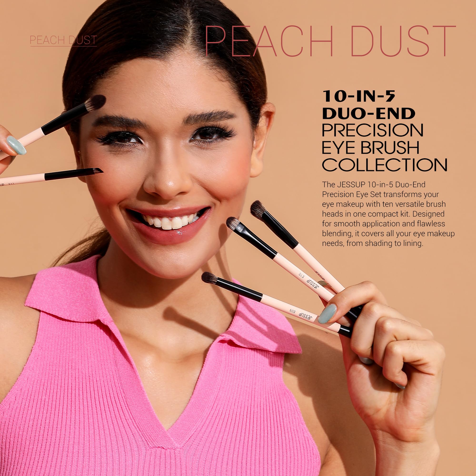 Pinceau contour double-face Jessup, précision ciblée et contourage facilité.