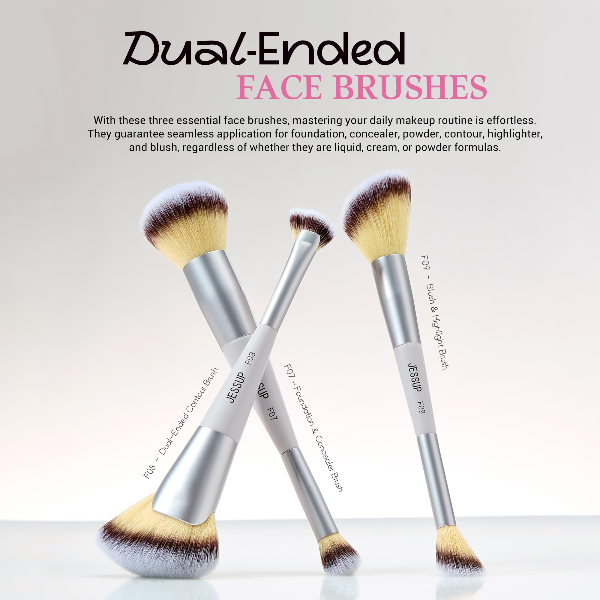 Pinceau Jessup double-face contour: définition et modelage du visage