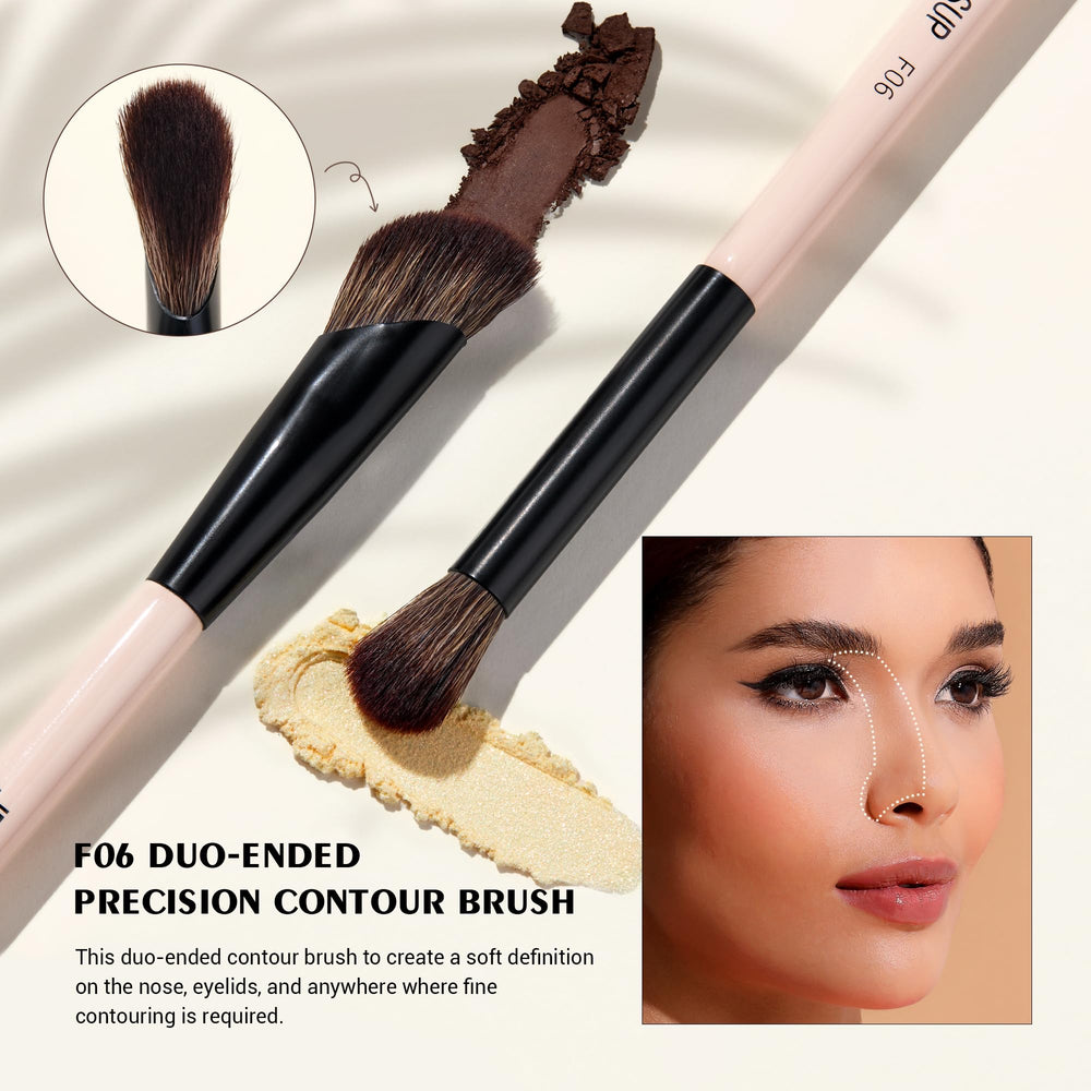Pinceaux Jessup ombres yeux double-face, application précise et fusion homogène.