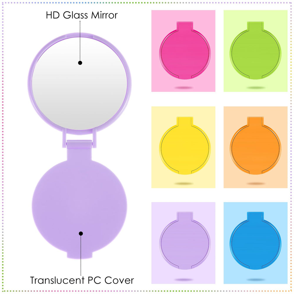 Miroir de poche Jetec bleu clair pour sac et maquillage