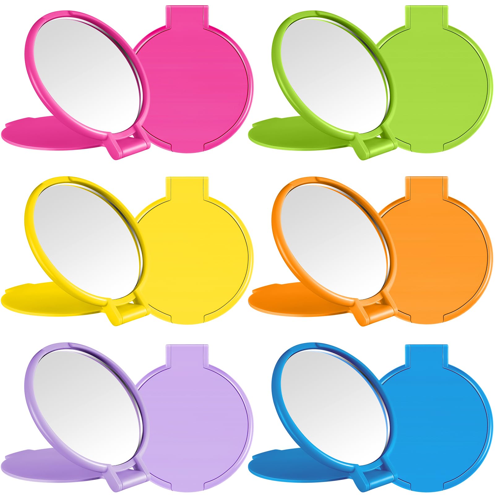 Miroir de poche Jetec rouge vif pour retouches en déplacement