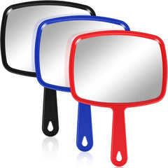Miroir à main Jetec rouge, ensemble de 3 pour retouches en déplacement.