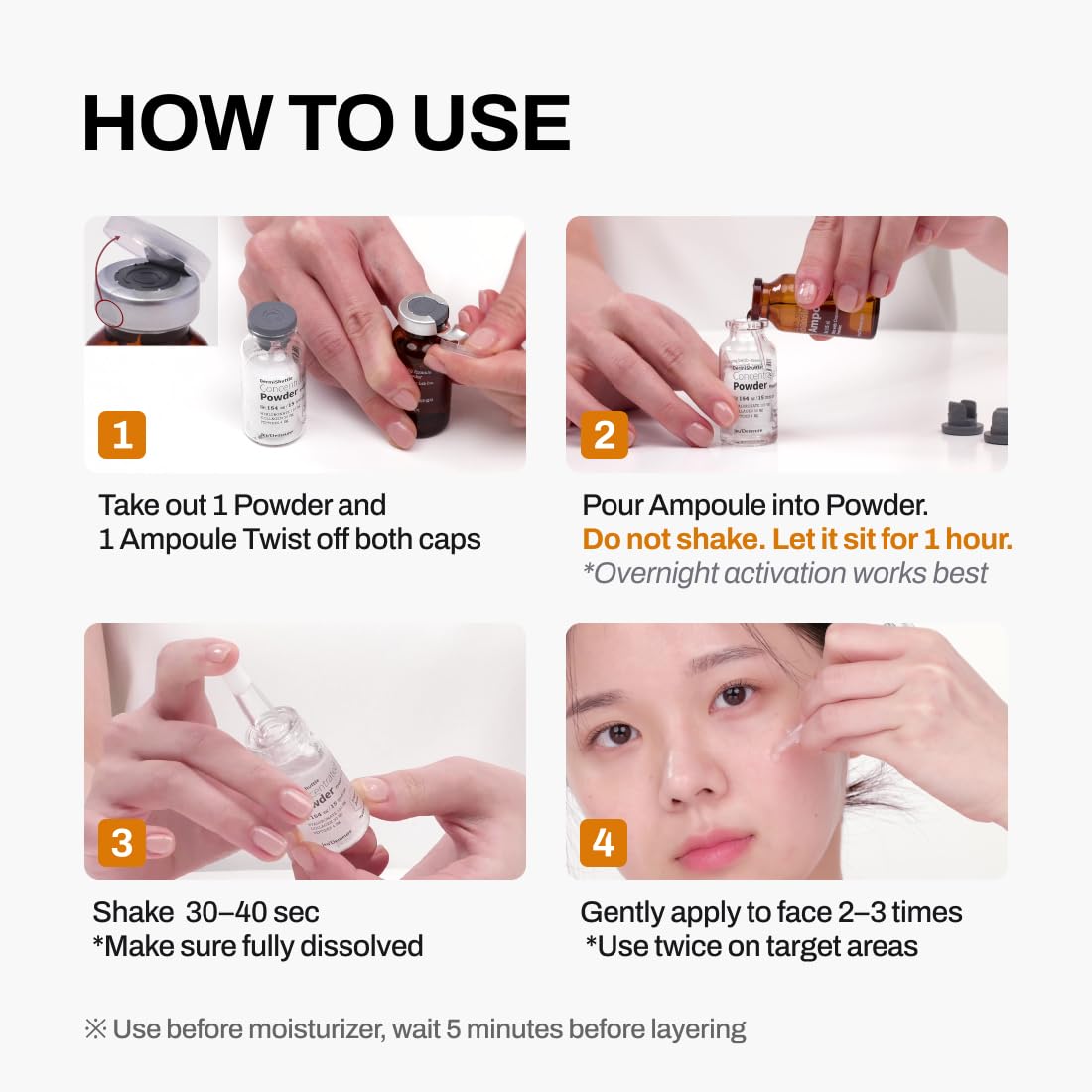 Utilisation quotidienne du kit Dermishuttle pour soin sans résidu gras.