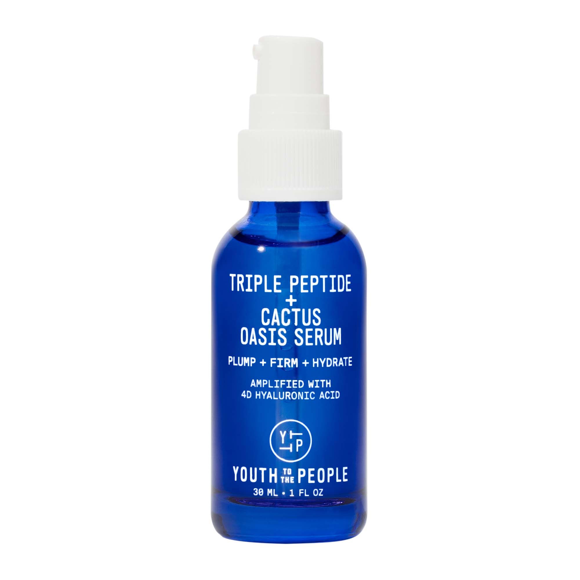 Jeunesse pour les gens - sérum triple peptide Oasis, hydratation durable et raffermissement léger.