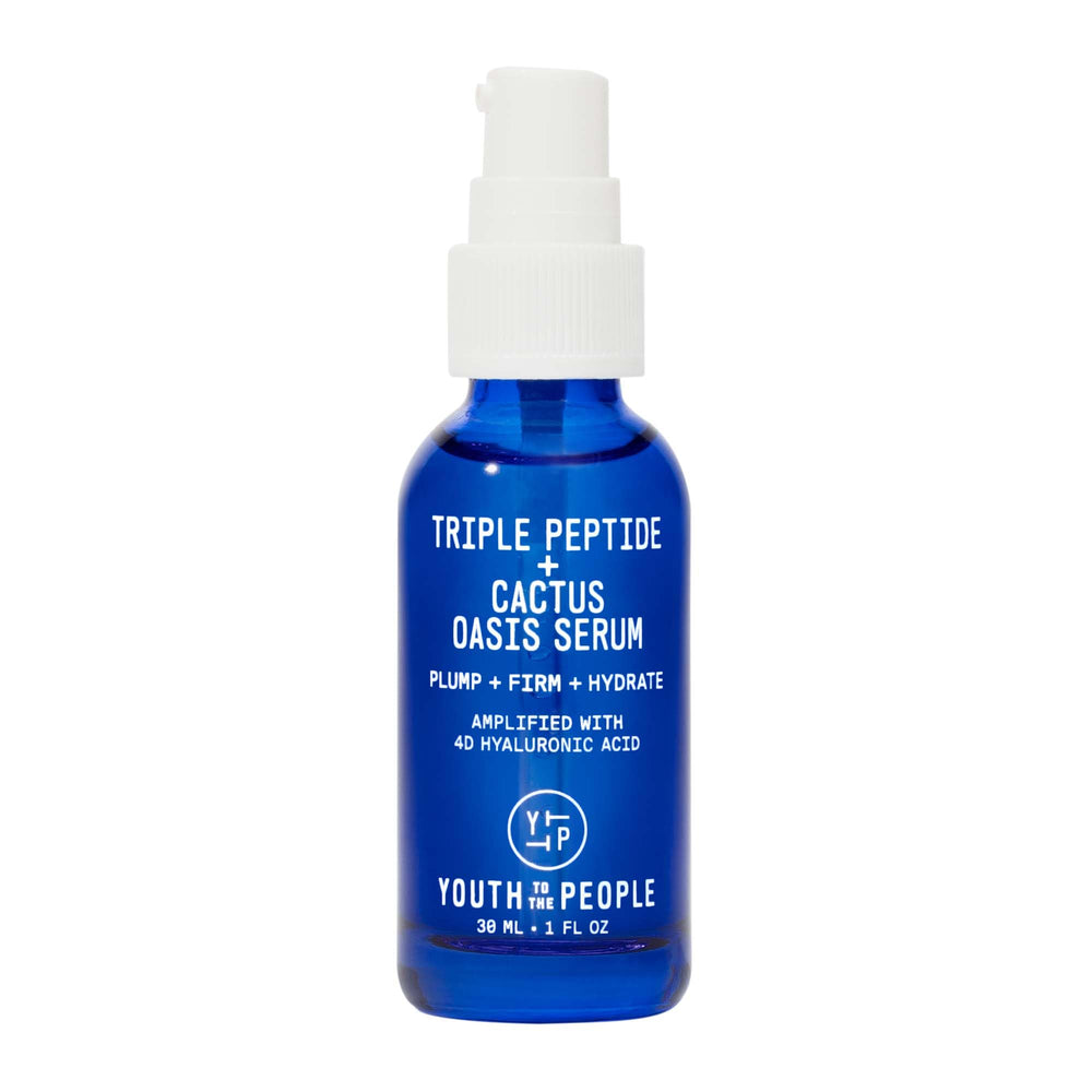 Jeunesse pour les gens - sérum triple peptide Oasis, hydratation durable et raffermissement léger.