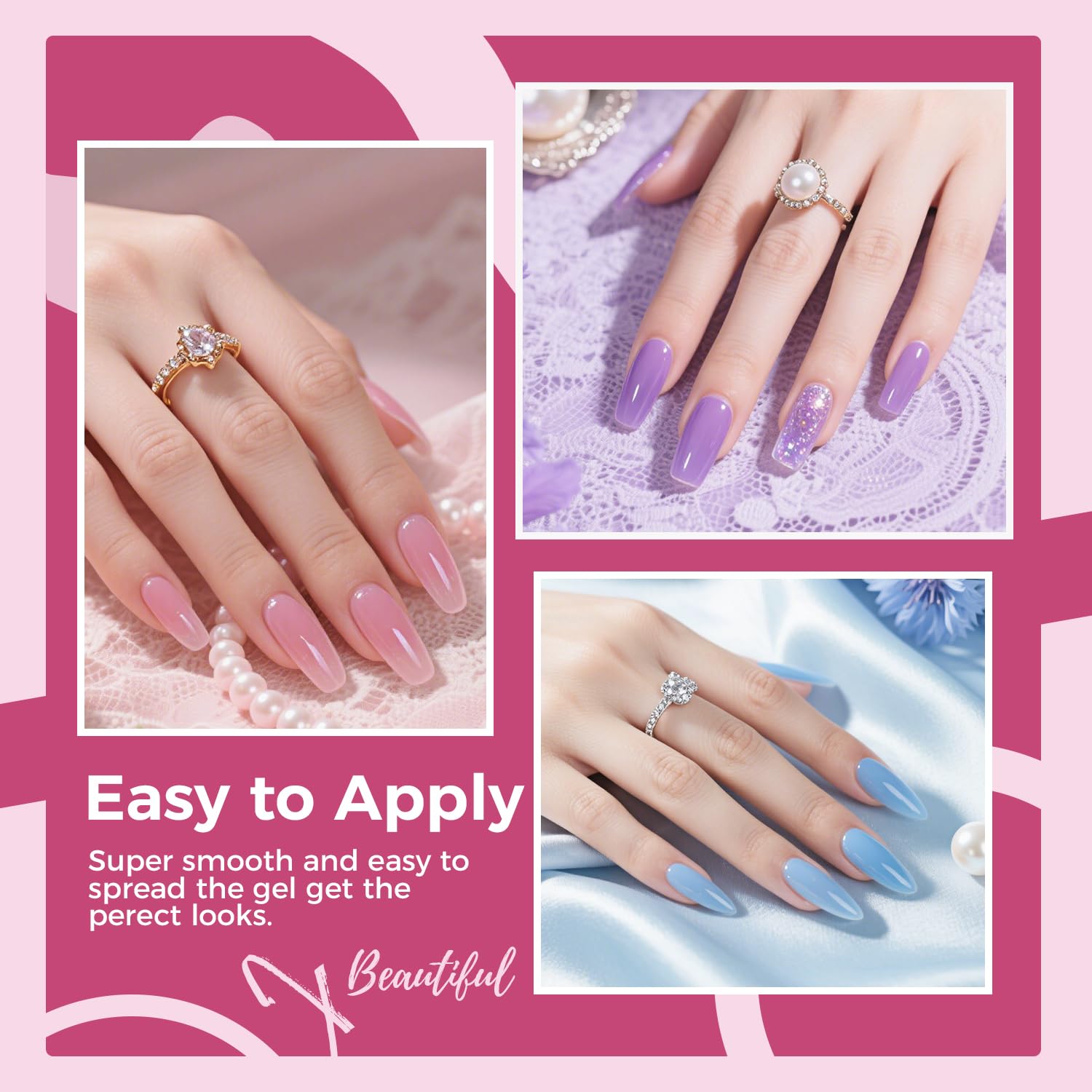 Base coat JEWHITENY 5ml prépare les ongles et prolonge la tenue.