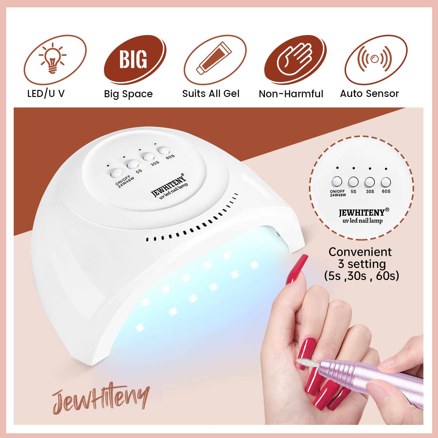 JEWHITENY base vernis top vernis ensemble pour finition durable.