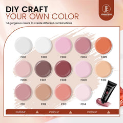 JEWHITENY gel poly 14 couleurs pour créations variées.