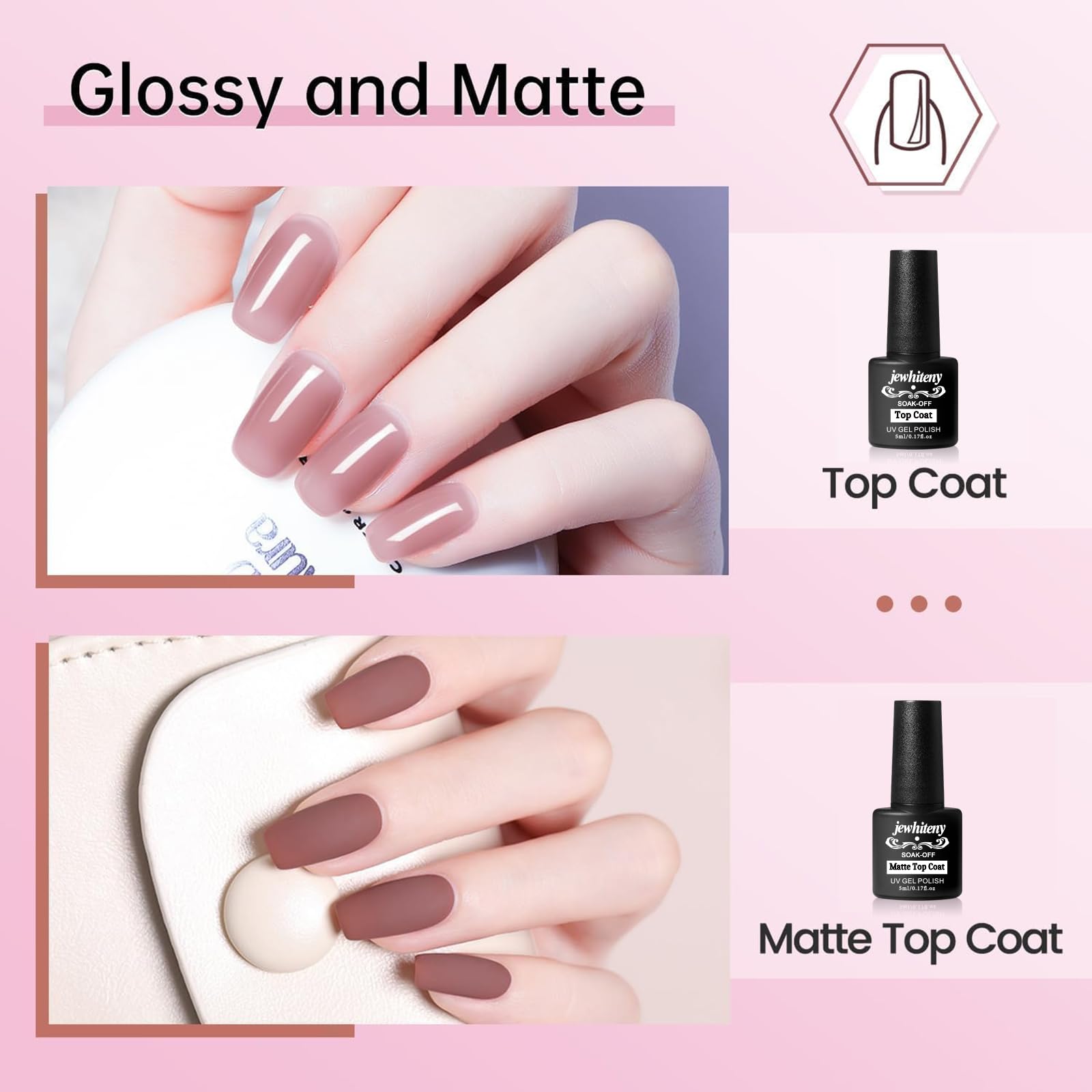 JEWHITENY outils ongles inclus pour préparation et finition précises.