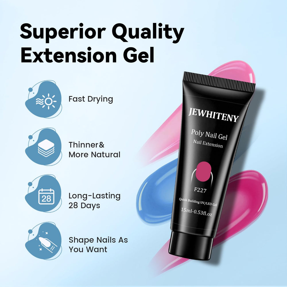 JEWHITENY gel on nail shows easy shaping and even coverage