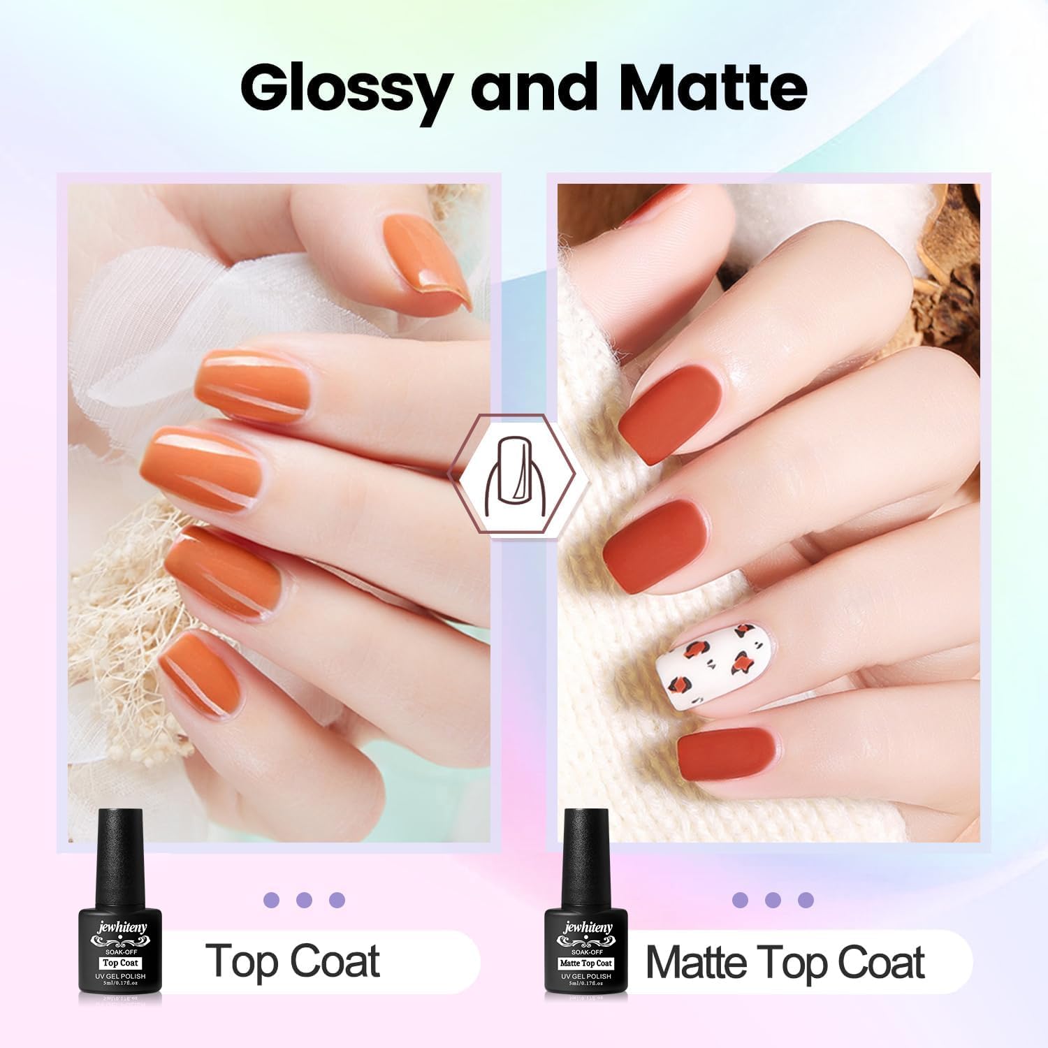 Top coat JEWHITENY pour un fini brillant durable.