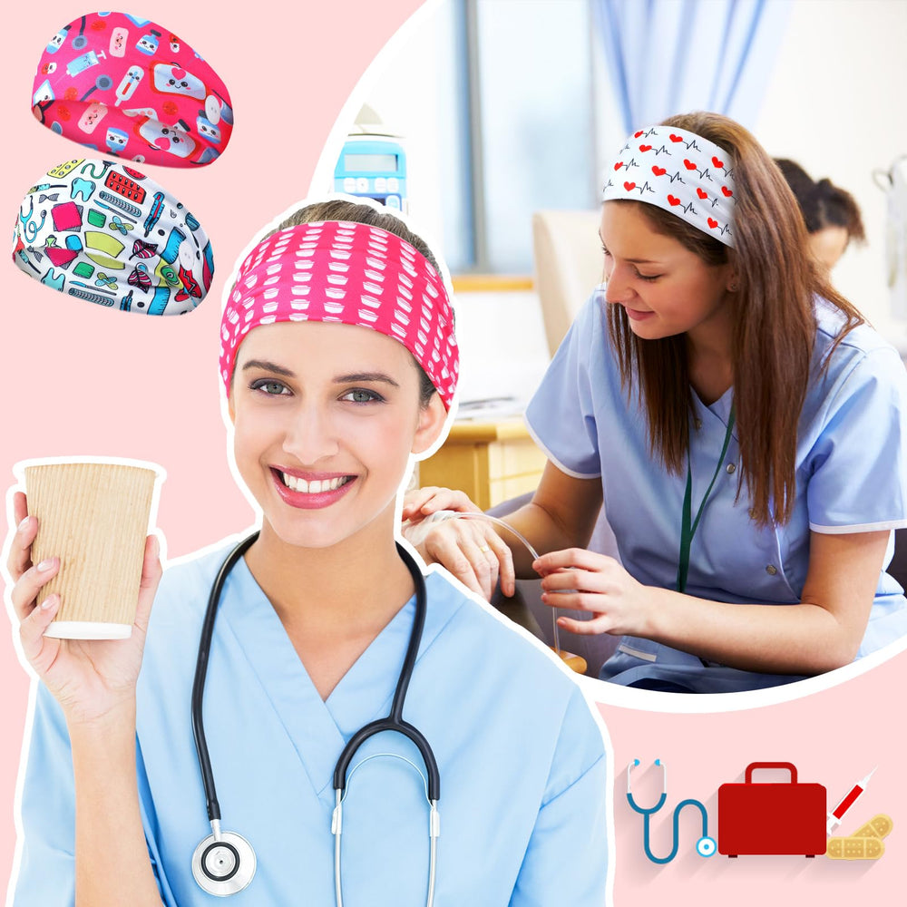 Bandeau Jexine infirmiere, motif sante, usage quotidien et soin du visage.
