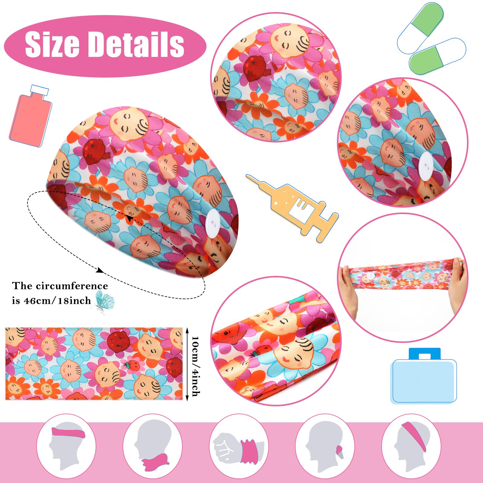 Bandeaux Jexine avec boutons anti-douleur pour eviter les frottements lors de longues journees