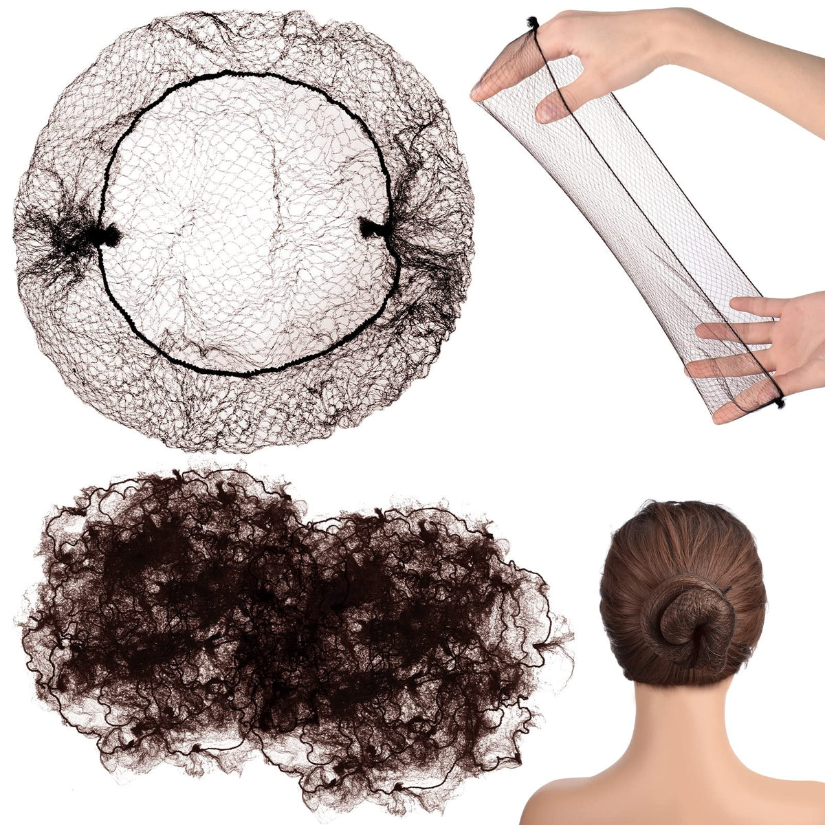 Jexine filet-cheveu invisible noir, 20 pouces, discret et durable.