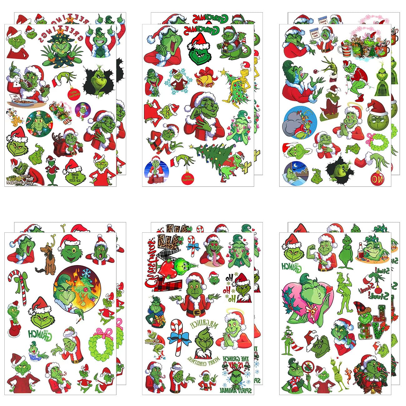 Tatouage temporaire JHGKHH Noël – boules scintillantes pour gobelets et emballages.