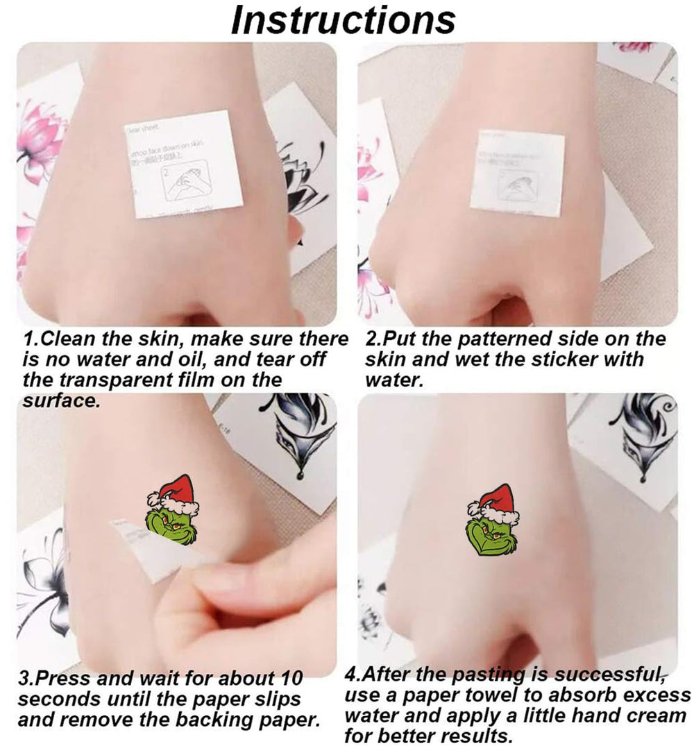 Tatouage temporaire JHGKHH Noël – paquets cadeaux décoratifs sans effort et durable.
