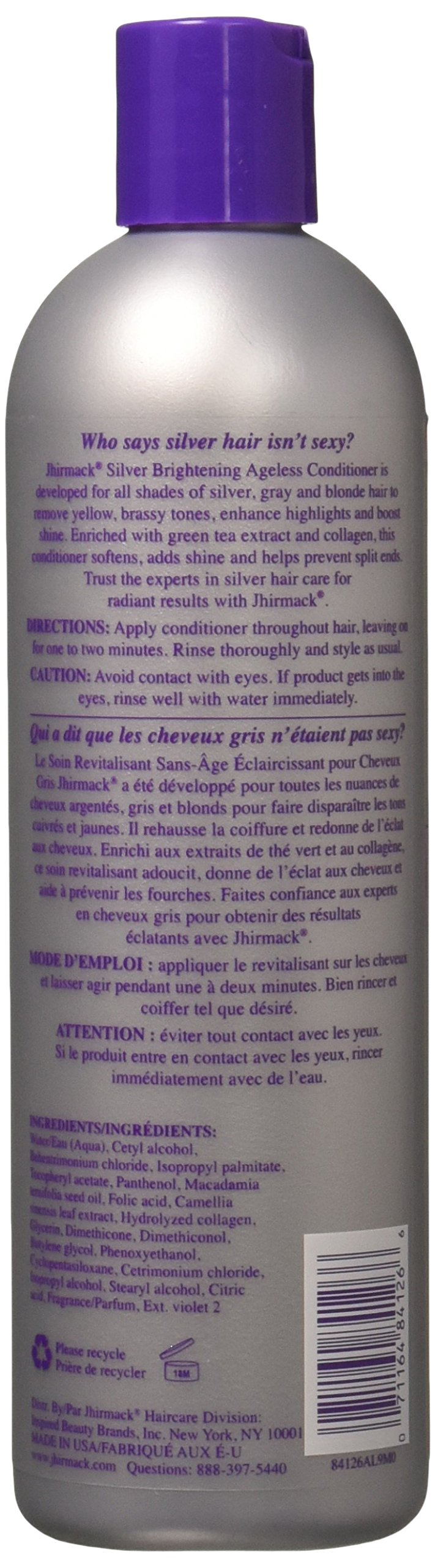 Jhirmack conditionneur argent crème texture : hydratation douce pour cheveux argentés.