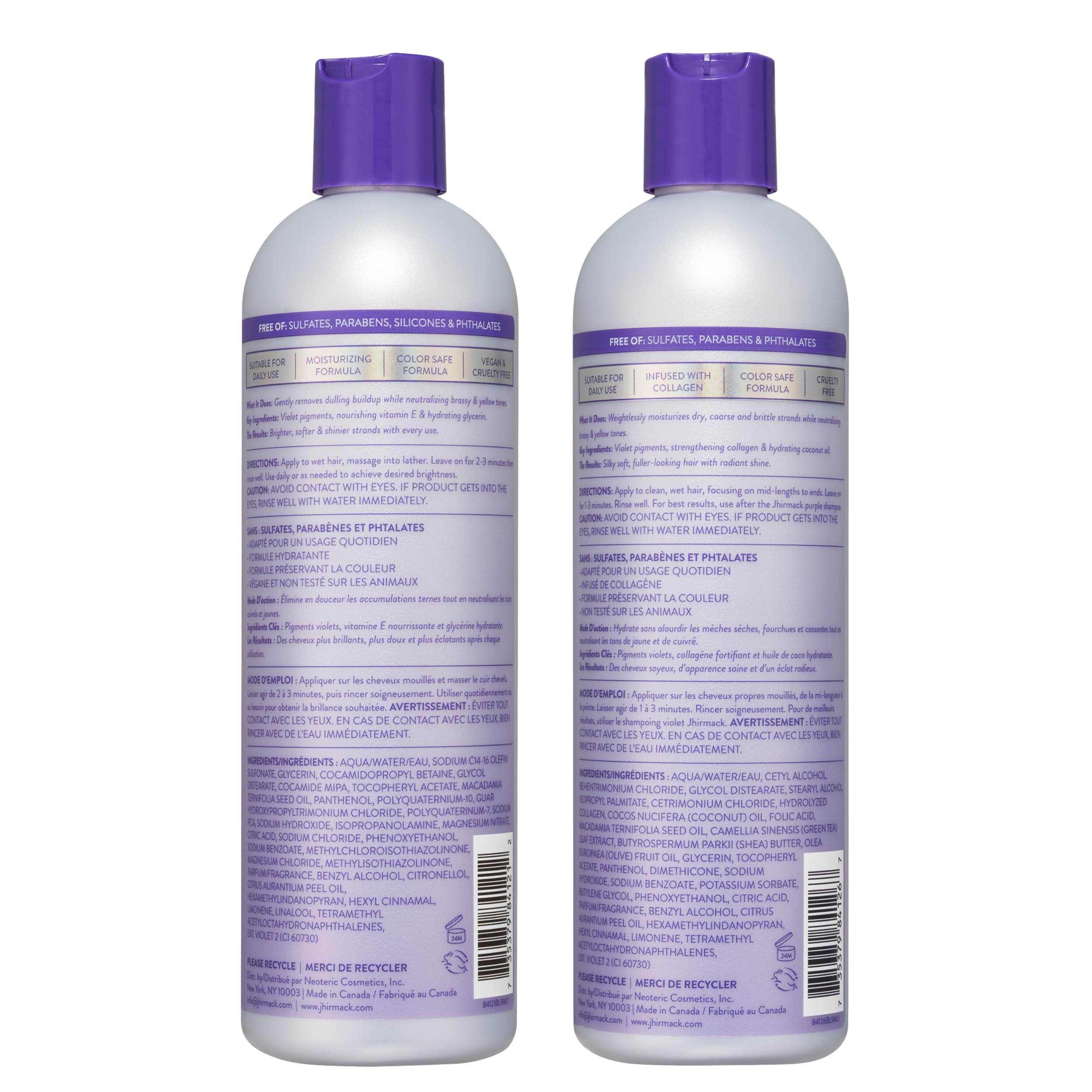 Packaging Jhirmack – étiquettes soignées et présentation.