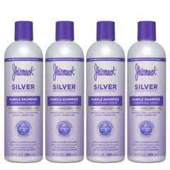 Jhirmack Shampoing violet argent, bouteille montrant le produit pour contrer les reflets jaunis.