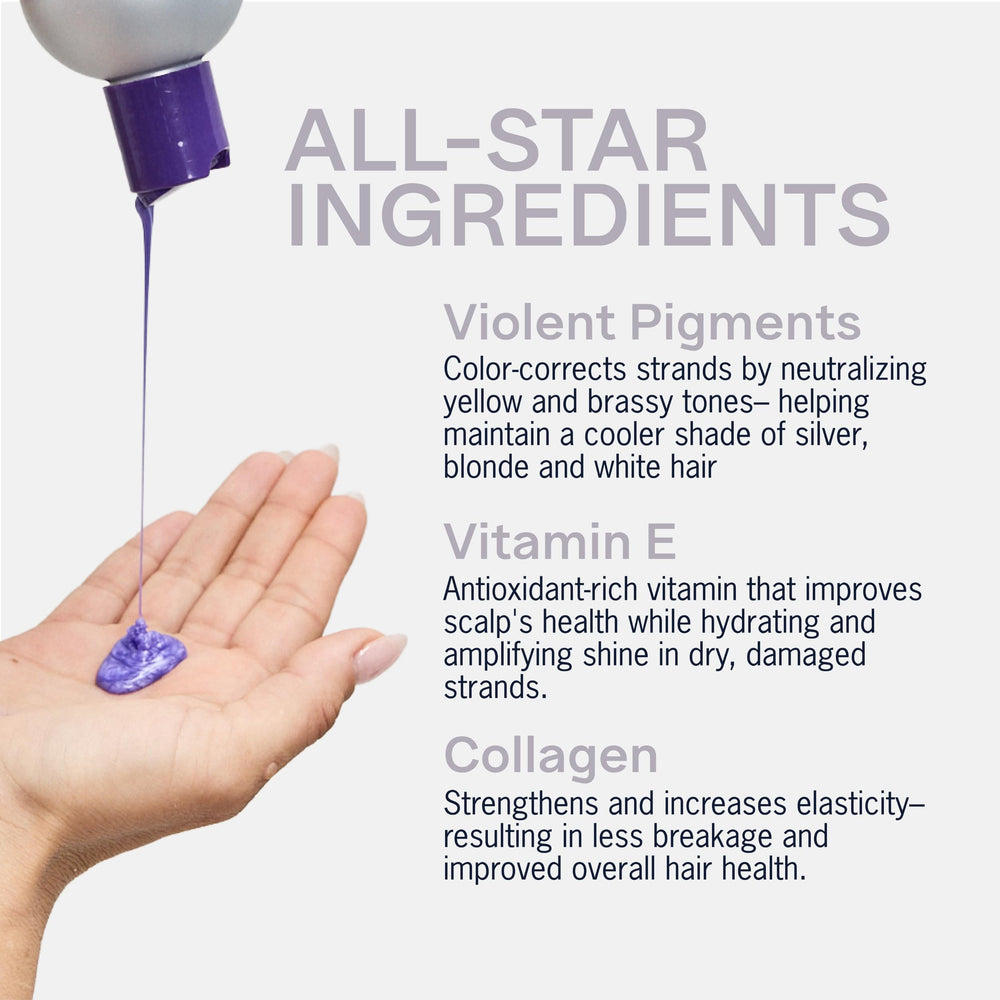 Jhirmack Shampoing violet argent, cheveux nourris et renforcés sans résidu gras.