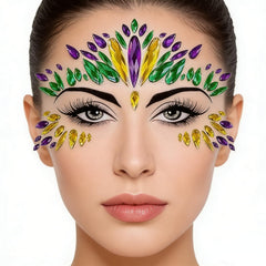 JHJEWH Stickers visage – yeux brillants et brillance durable pour soirée.