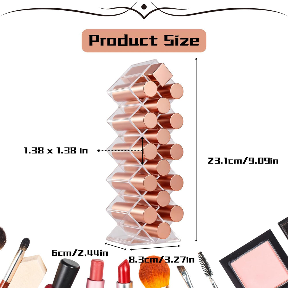 Rangement cosmétique en acrylique clair Jiabuun, pour repérer facilement vos rouges à lèvres.