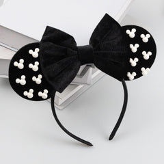 Bandeau cheveux velours noir JIAHANG, accessoire chic pour photos et sorties.