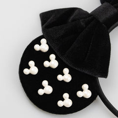 Oreilles souris en velours noir JIAHANG, bijou élégant pour fêtes et costumes.
