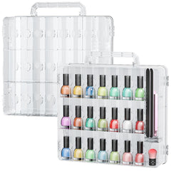 JIASHENG étui à ongles 48 bouteilles ouvert, visibilité facile des couleurs.