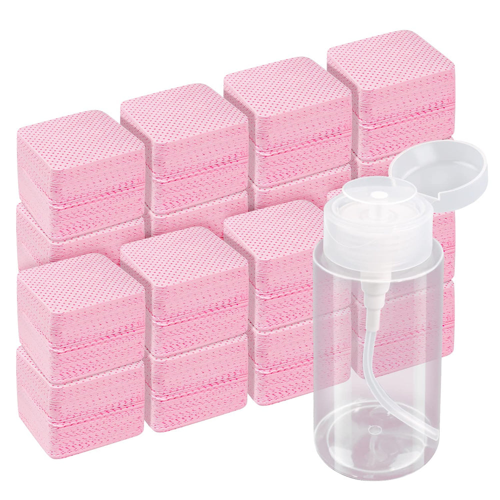 JIASHENG lingettes sans peluches rose pour ongles et cils, nettoyage net sans résidus.
