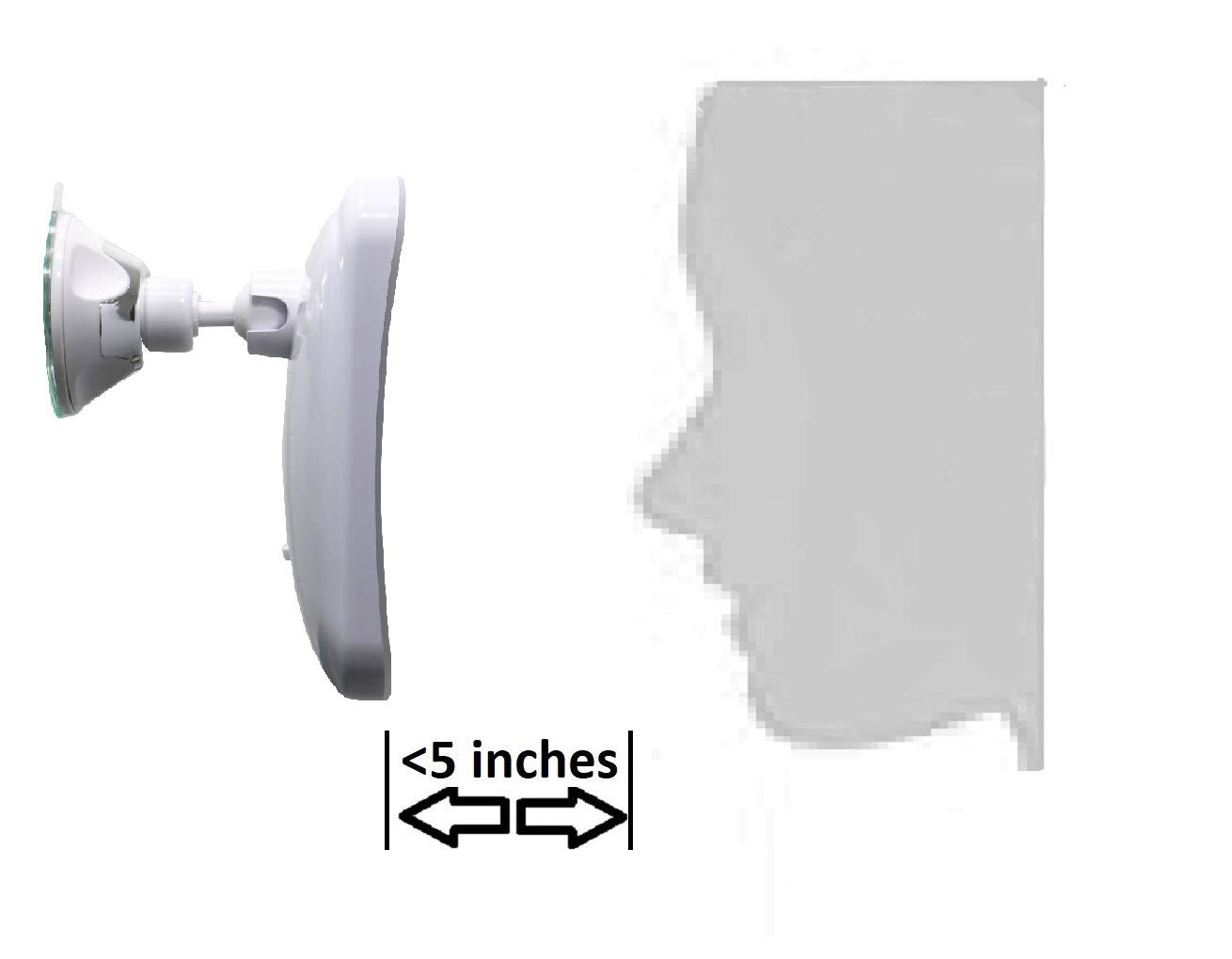 JiBen miroir portable sans fil, parfait en voyage et maison