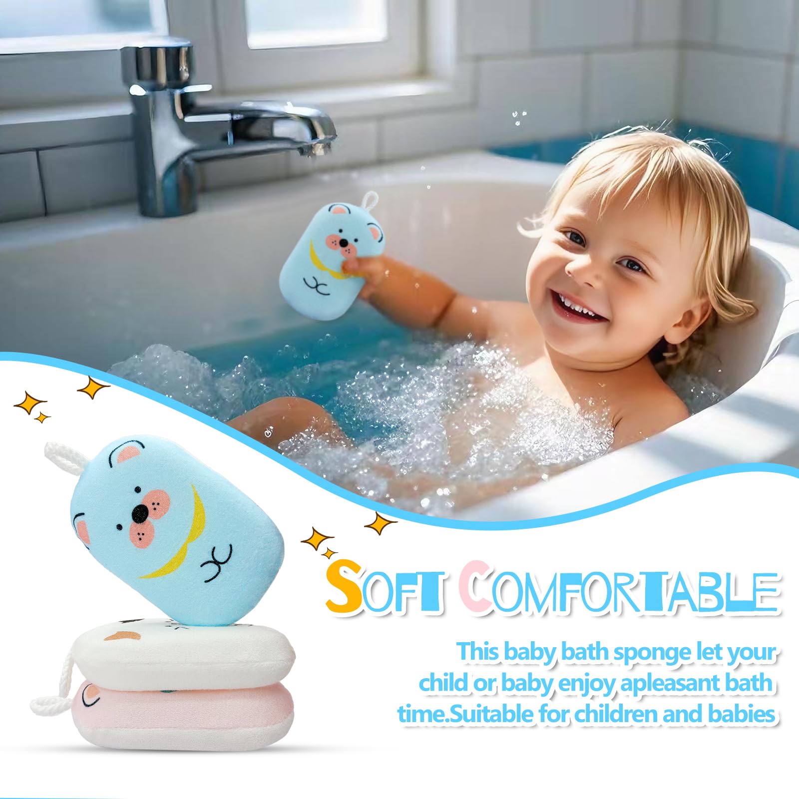 JielileHome loofah chat blanc, peluche légère et mousse généreuse.