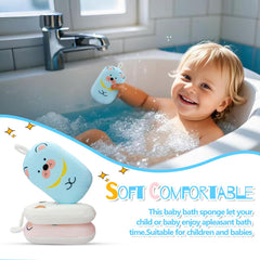JielileHome loofah chat blanc, peluche légère et mousse généreuse.