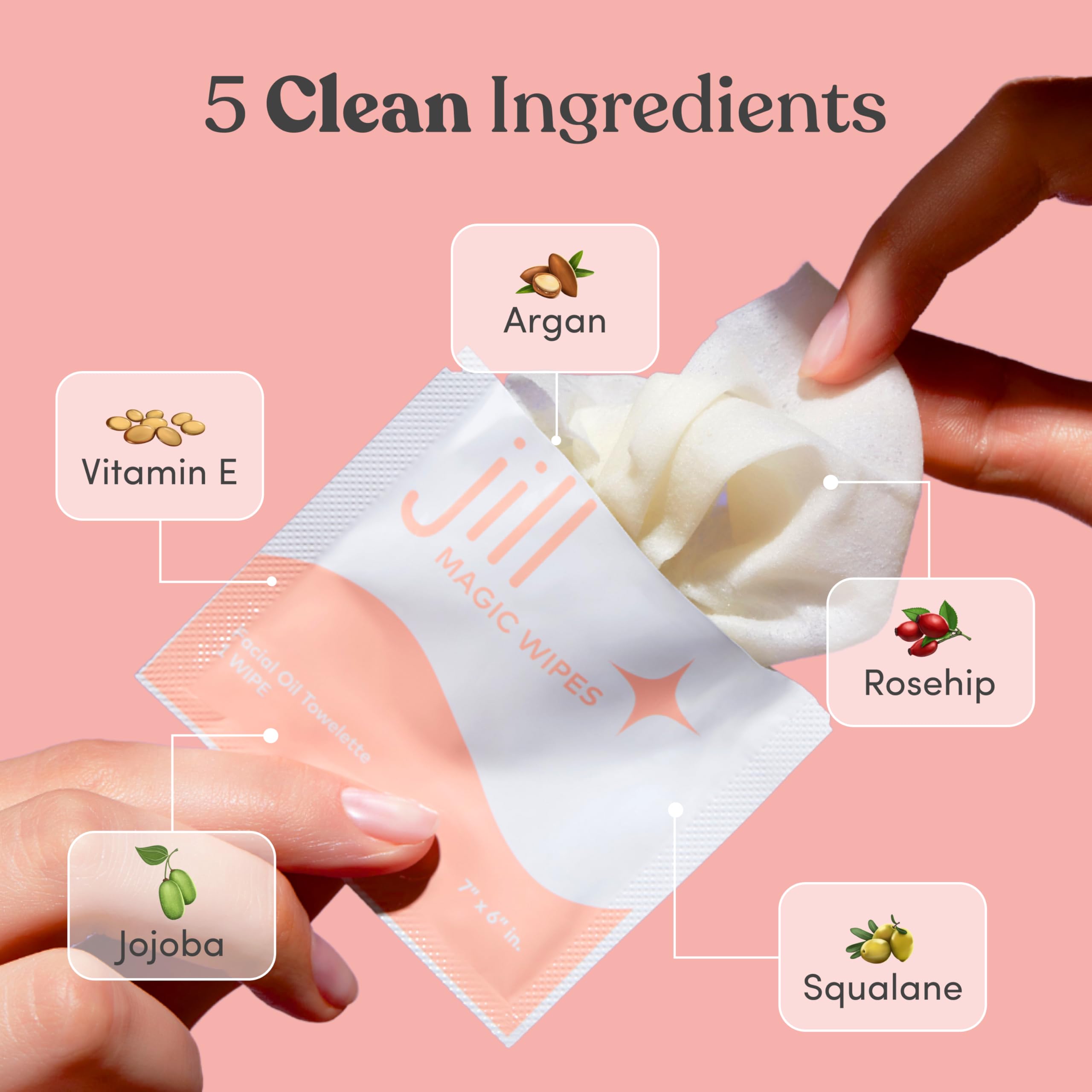 Jill Magic Wipes préparation peau, ready pour dermaplaning.