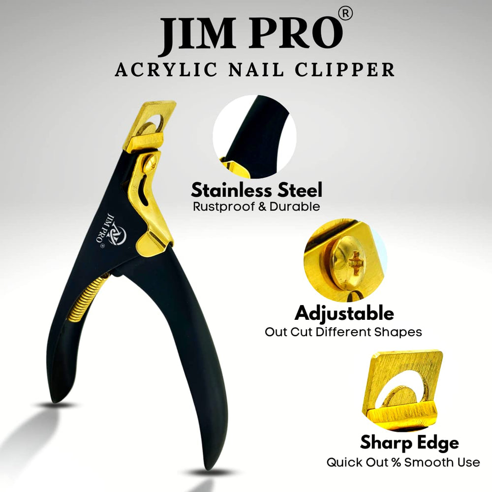 Premier plan du coupe-ongles en acier inoxydable JIM PRO.