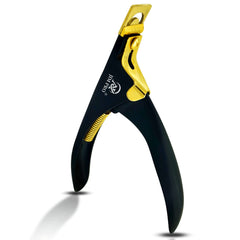 JIM PRO Coupe-ongles acryliques noir doré au premier plan.