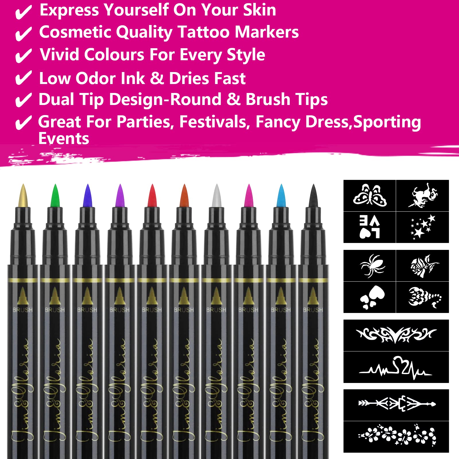 Jim&Gloria stylo tatouage cadeau tendance ado et adulte