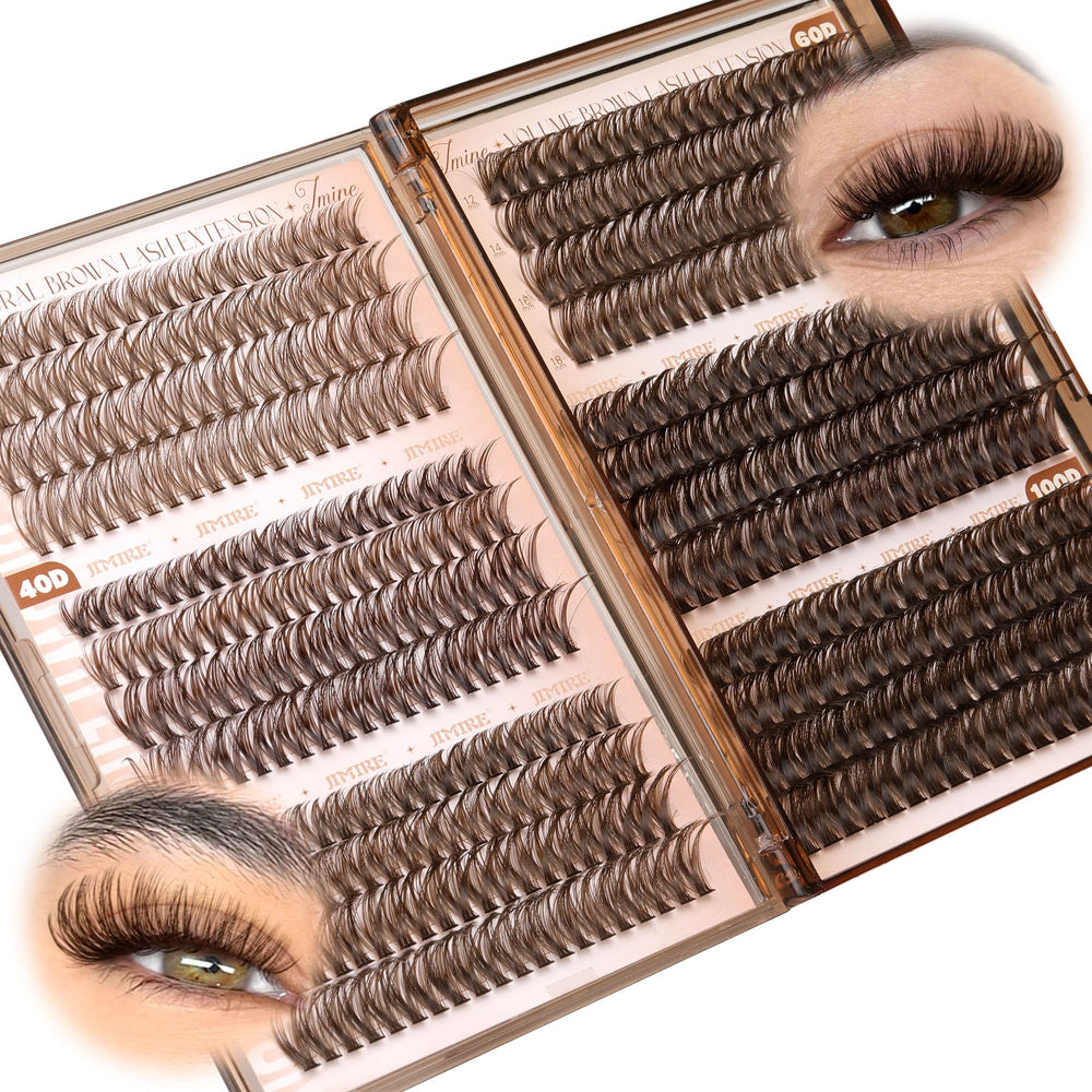 Cils en clusters bruns JIMIRE, look polyvalent et naturel