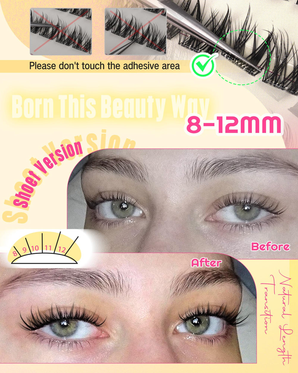 JIMIRE cils cluster pour un regard plus lumineux au quotidien.