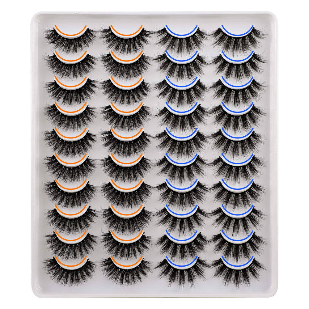 Cils faux JIMIRE dans leur emballage prêt pour un look rapide et glamour