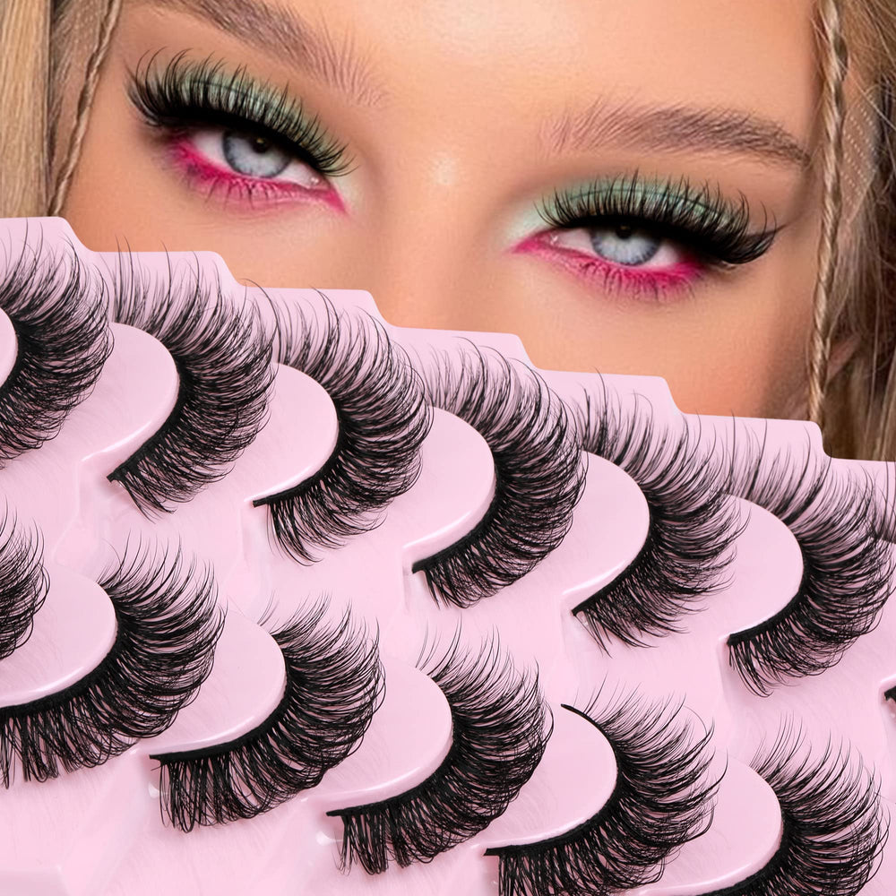 Cils JIMIRE faux mink longs et aérés pour un regard ouvert.