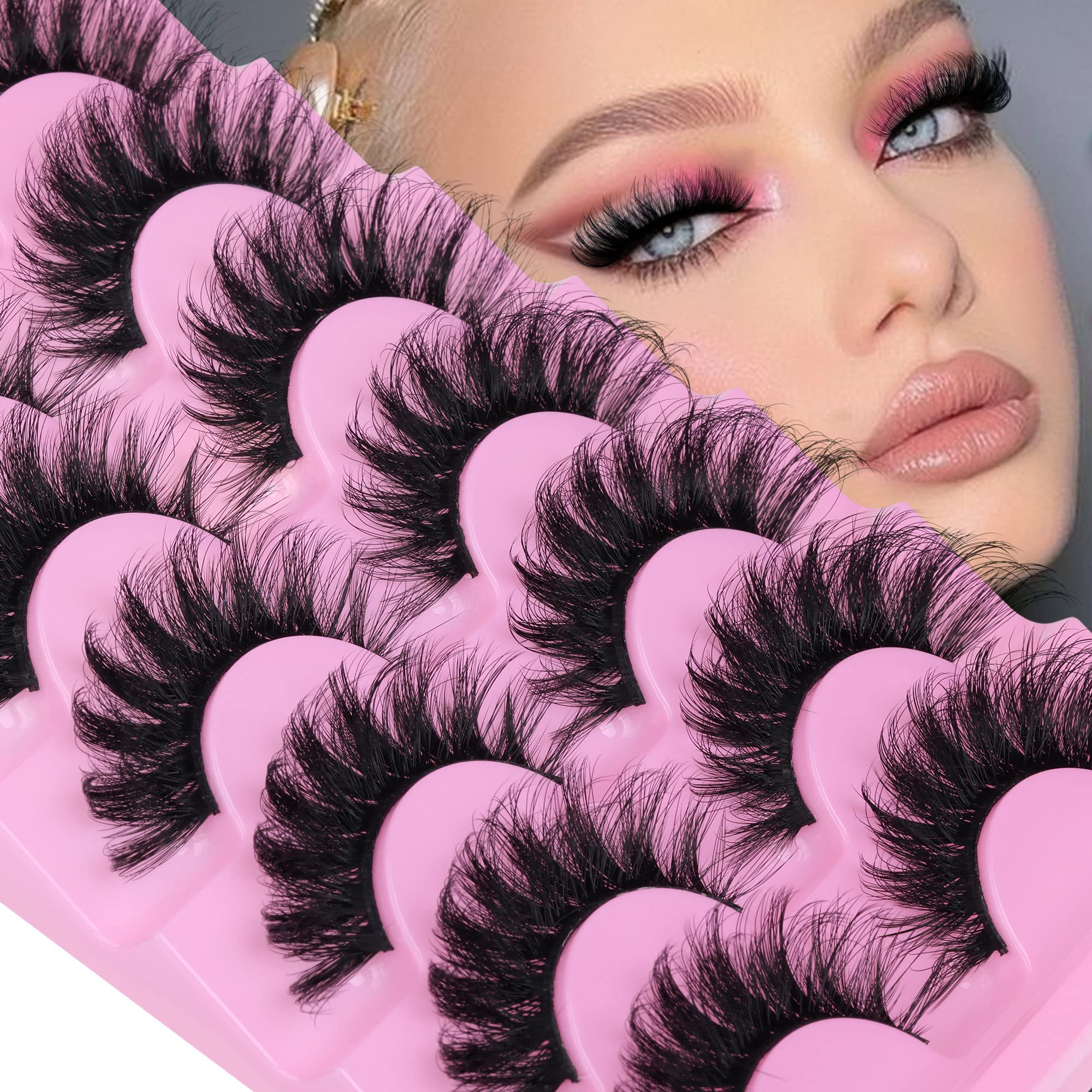 Cils Jimire faux mink volume 18 mm, regard œil de chat glamour prêt à porter.