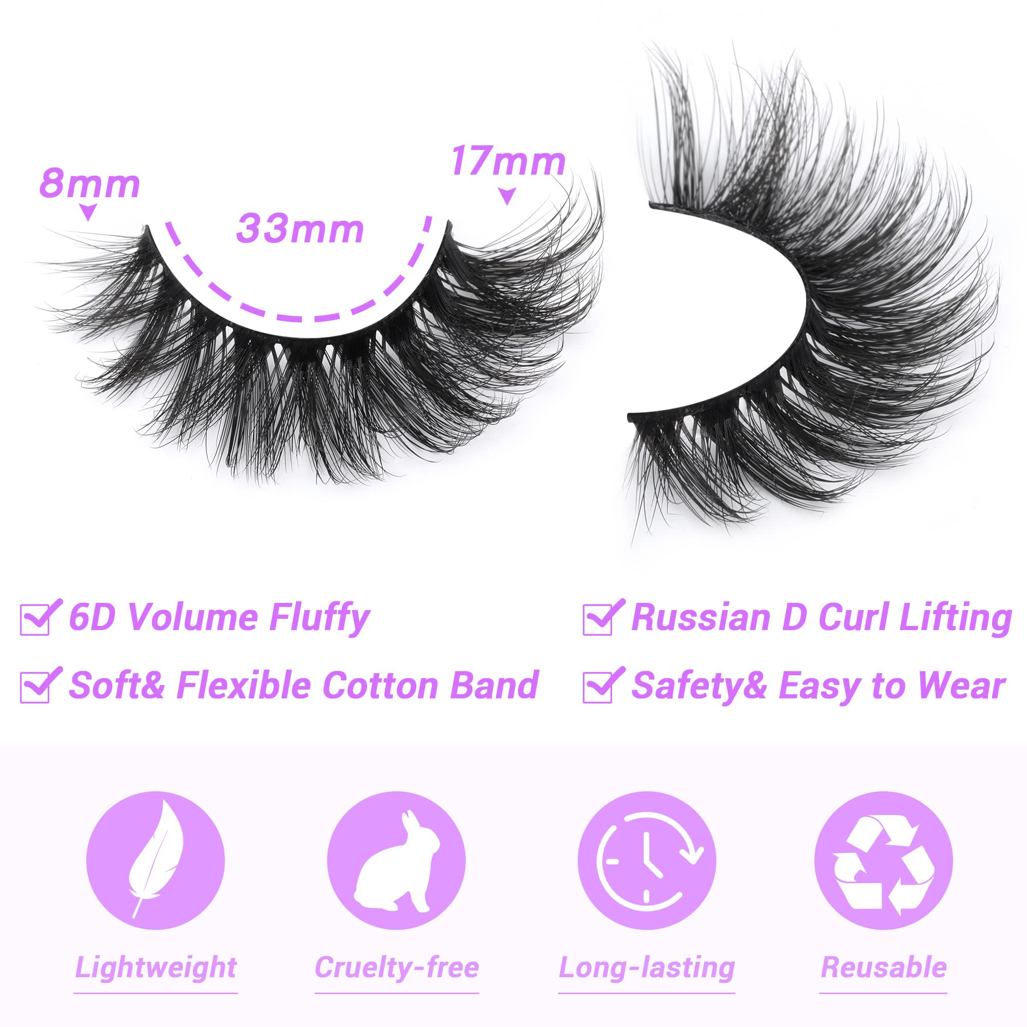 Cils JIMIRE vison 17mm œil-de-chat volume pour un regard plus dense.